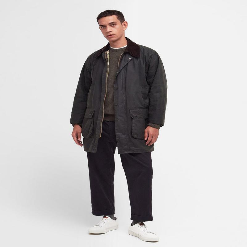 [24FW] 男性カーキボーダーワックスジャケット（URJA4F016E3）