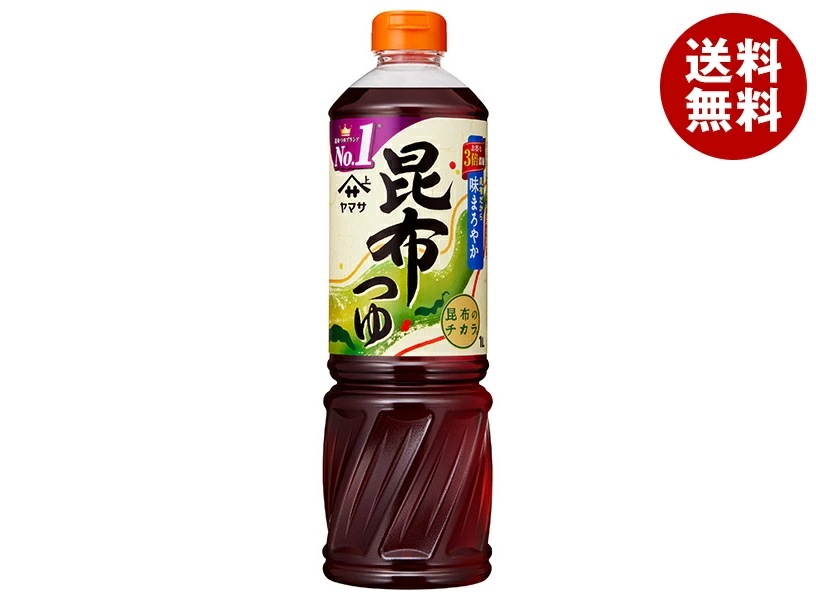 ヤマサ醤油 昆布つゆ 1Lペットボトル×12本入×(2ケース)