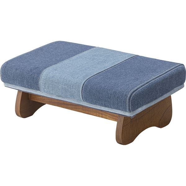 正座イス L 約W44xD30xH19cm デニムブルー 完成品