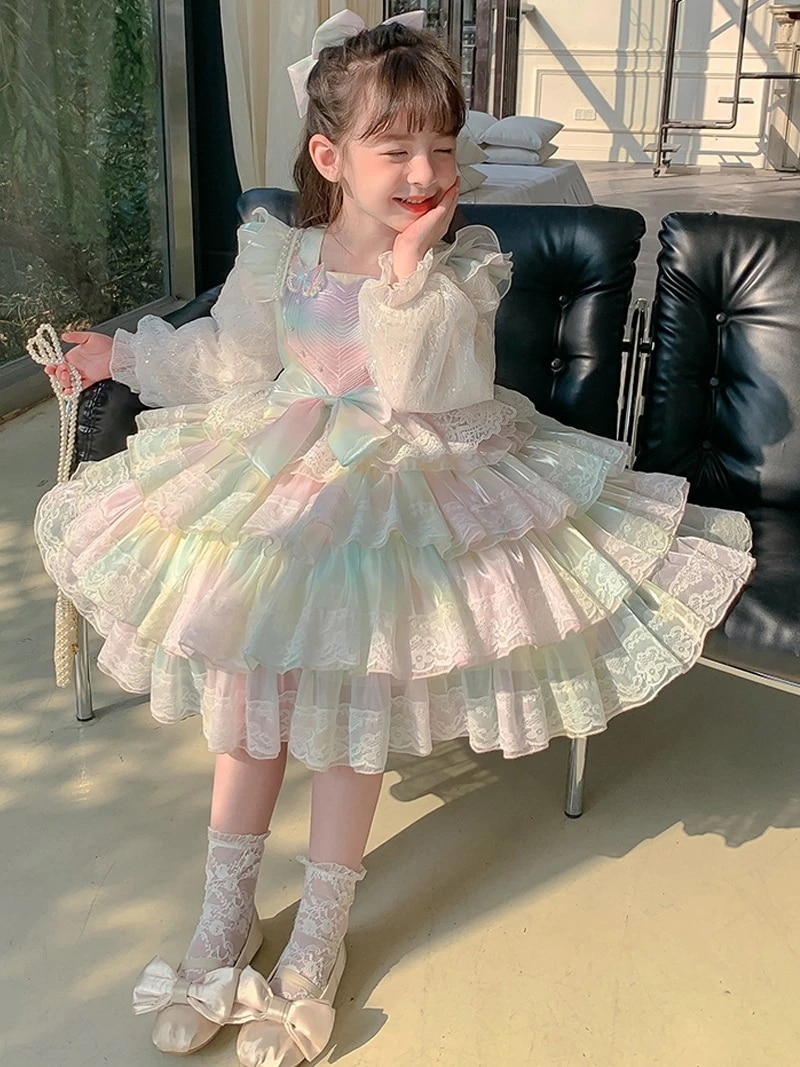 ロリータプリンセスドレス 大きなお子様向け 春のスイートロリータ ロリータ スカートドレス期間限定30%