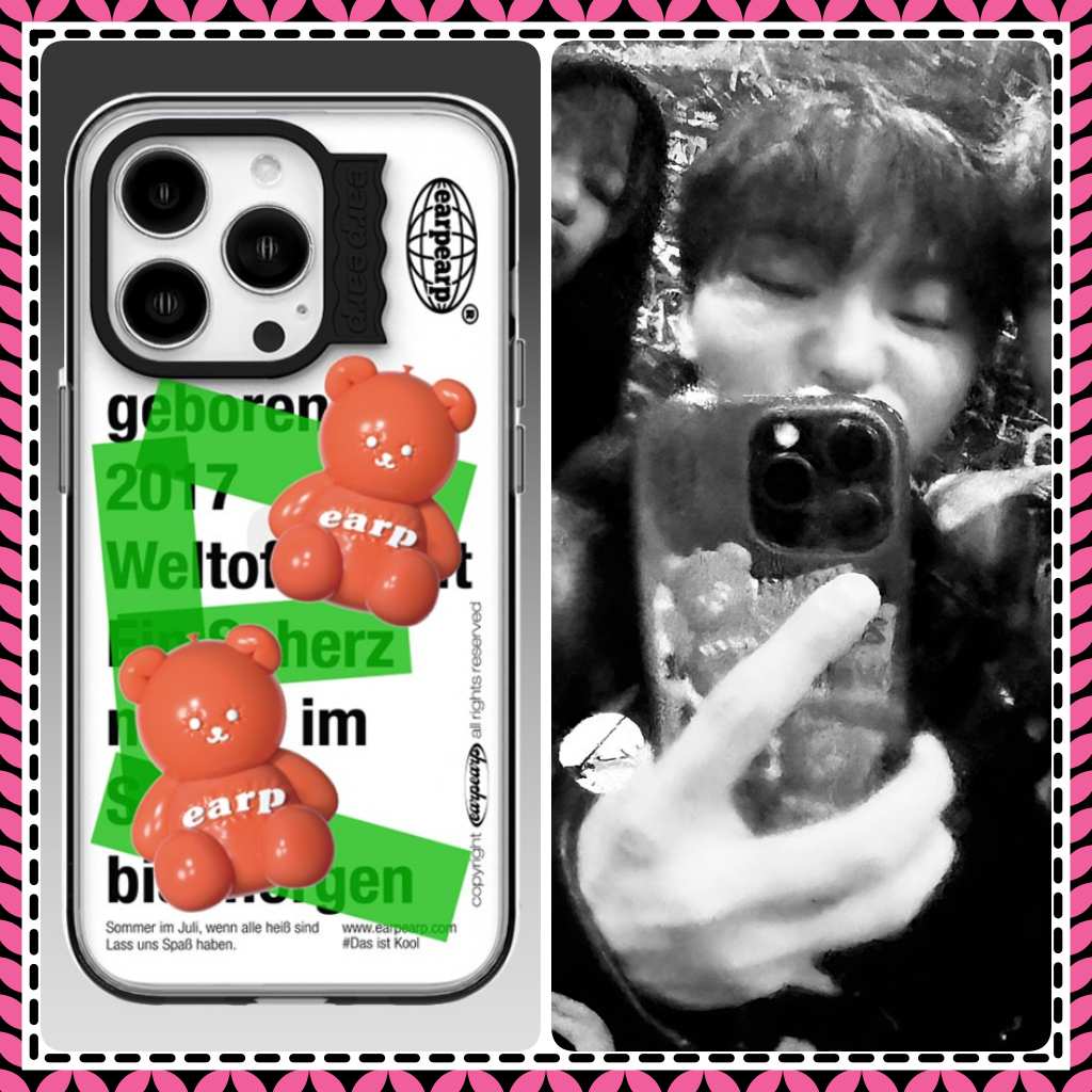 公式正規品 [SEVENTEEN スングァン着用] 【EARPEARP】 BALLOON FACO-BLACK (WAVE LABEL) スマホケース iPhone EARP EARP オプオプ