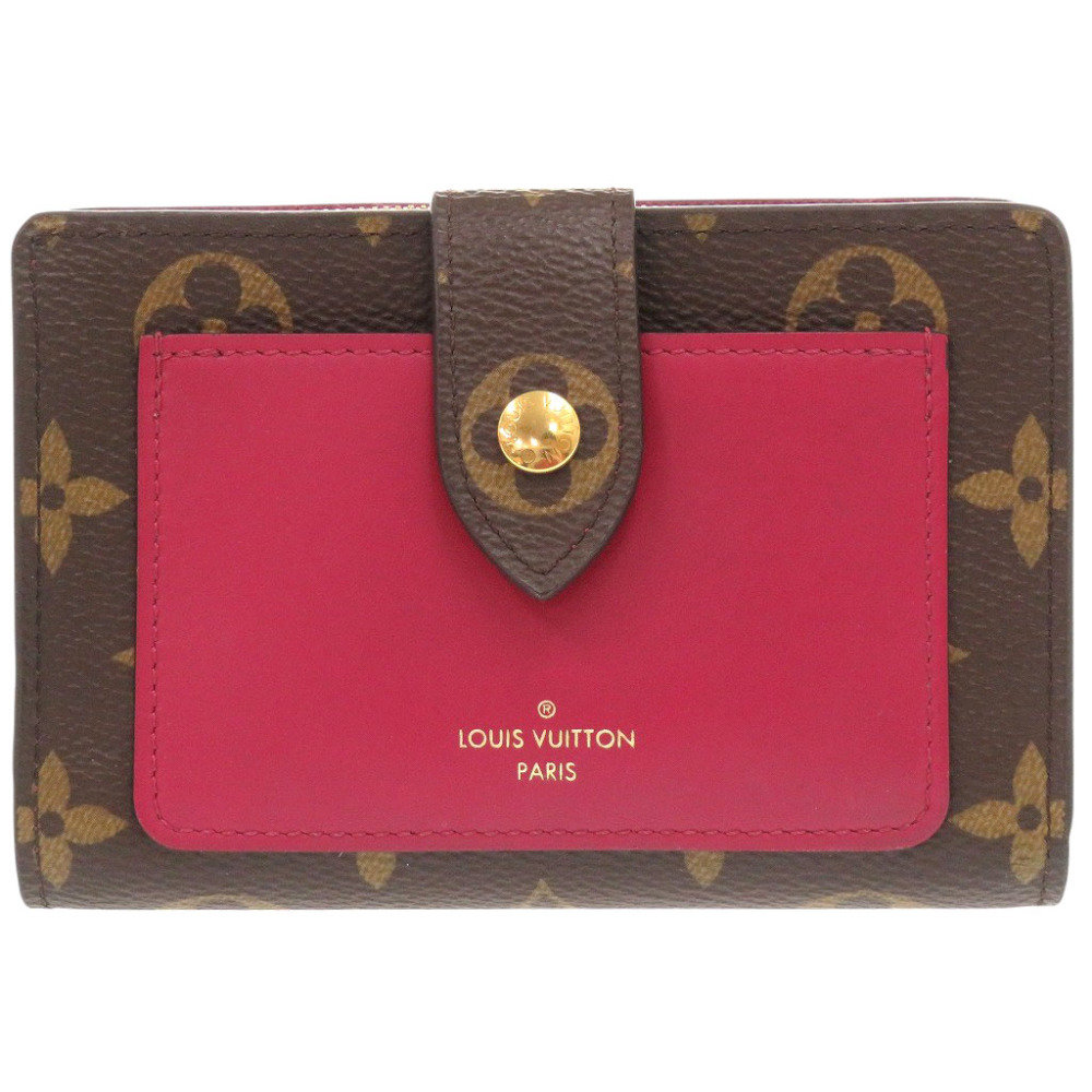 美品 ポルトフォイユ ジュリエット モノグラム M69433 二つ折り財布 モノグラムキャンバス フューシャ LV 0930【中古】 レディース