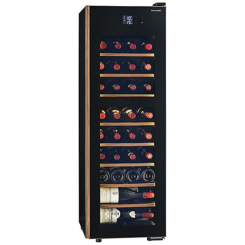 さくら製作所　氷温M5 2温度 日本酒＆ワインセラー 38本 ブラック　GX38DM525-RH-B（標準設置無料）