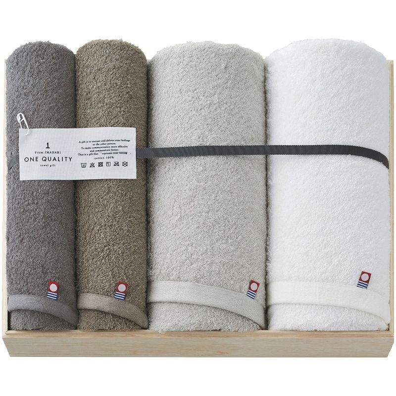 今治 ONE QUALITY バスタオル2P&フェイスタオル2P