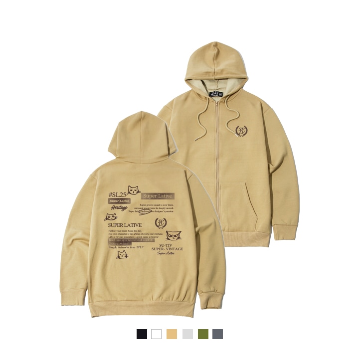 S-PASSION 起毛 フード ジップアップ (SPJ4-4SP121)