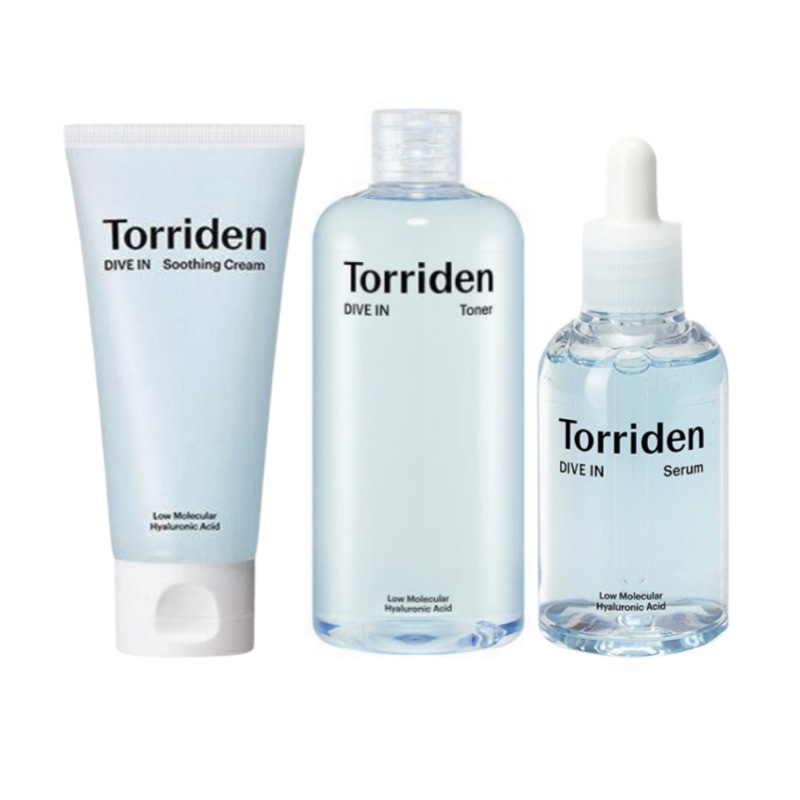 【お得商品】 [3点セット]ダイブイン 低分子 ヒアルロン酸 セラム 50ml+トナー300ml+クリーム(チューブ·タイプ)100ml