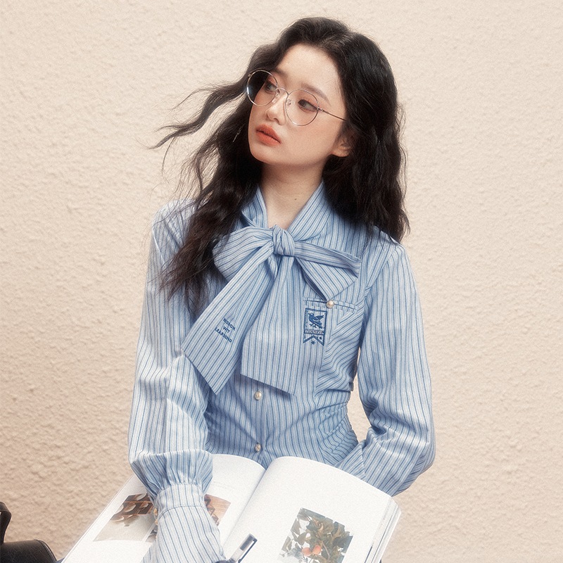 ハリーポッタージョイントシャツストライプウエストカレッジボウ