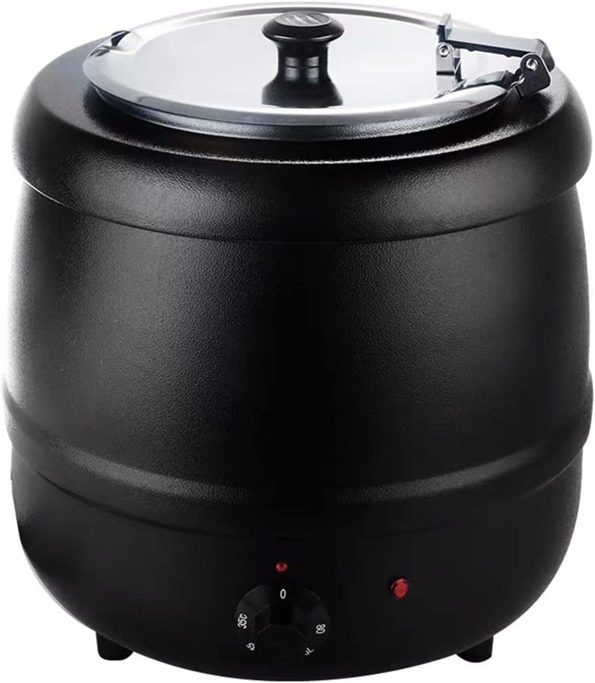 10L食品用スープ釜ウォーマー, 業務用電気式スープウォーマー温度調整と, レストランおよび大家族のため,黒 スープウォーマー 業務用 (黒鉄ケース)
