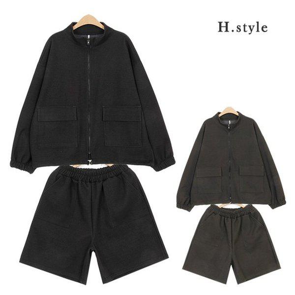 HスタイルPDココショートパンツセット/ビッグサイズ/トレーニングウェアセット/ジャージ/ショートパンツセット/アスレジャー