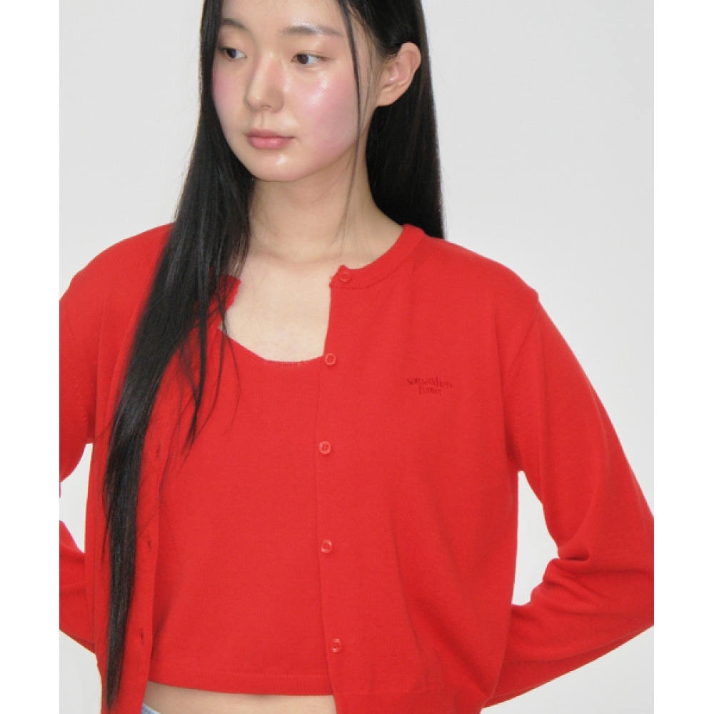 サムウェアバターエッセンシャルクリーンカーディガン-4色