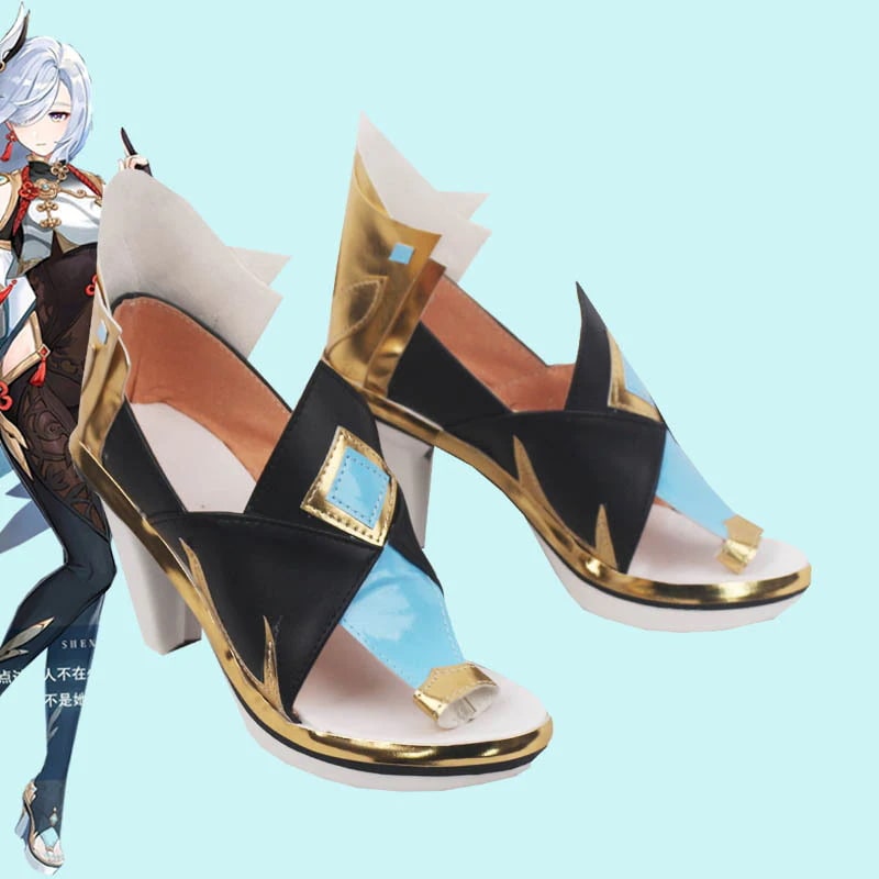 【ハッピーハロウィン】オリジナル神 Shenhe Shenhe Liyue Liuyun 借用風の cos 靴