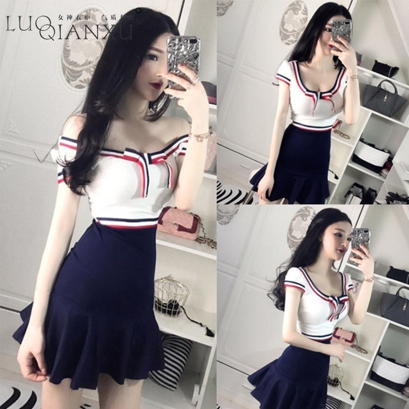 クラブ ふじんふく2025新型学院セクシー気質帯修身包尻ハス葉辺ワンピース子供夏