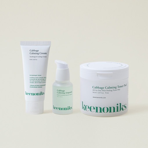 キャベツ ライン[パッド+アンプル+クリーム] 3種 SET デイリー オールインワン スキンケア