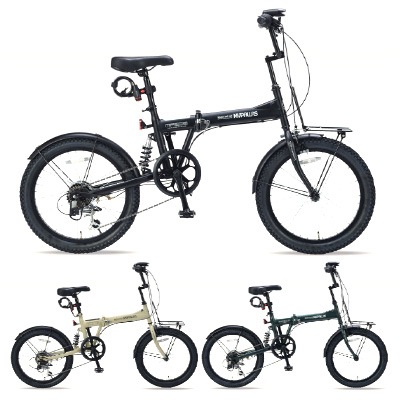 MYPALLAS 折畳自転車 20インチ シマノ６段変速 リアサス MF208 NAUGHTIX