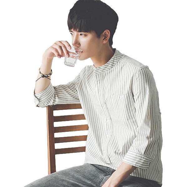 シャツ メンズ 七分袖 開襟 ボタンダウン ストライプ チェック ビジネス ワーク 春夏秋