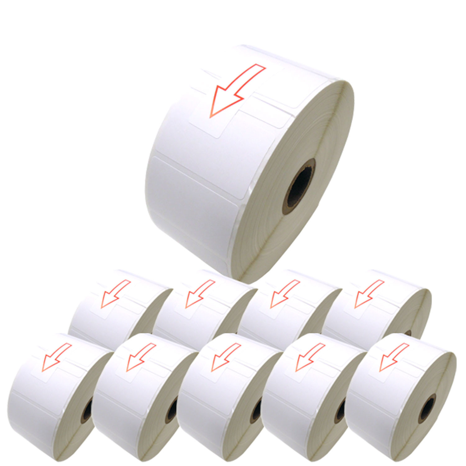 ブラザー用 RDロール プレカット紙ラベル (感熱紙) RD-U05J1 互換品 50mm×30mm 蛍光増白剤不使用 2167枚入り 10個セット