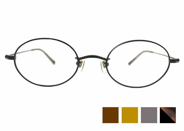 メガネ ジョンレノン John Lennon jl-1125オーバル フルリム 日本製 レトロ アンティ－ク チタン （フレームのみ / 度付き / 度なし 伊達） 老眼鏡 遠近両用 jl8