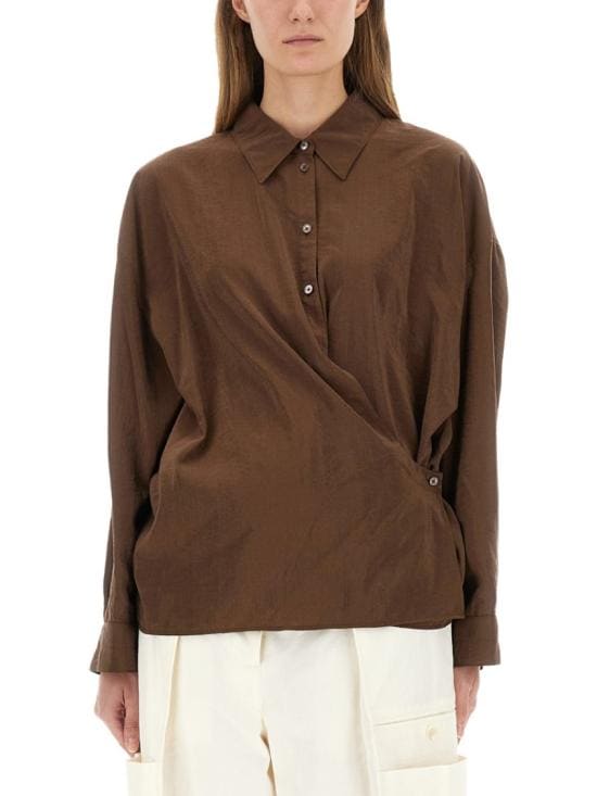 LEMAIRE Women Tops SH1141 LF1308BR402 Brown