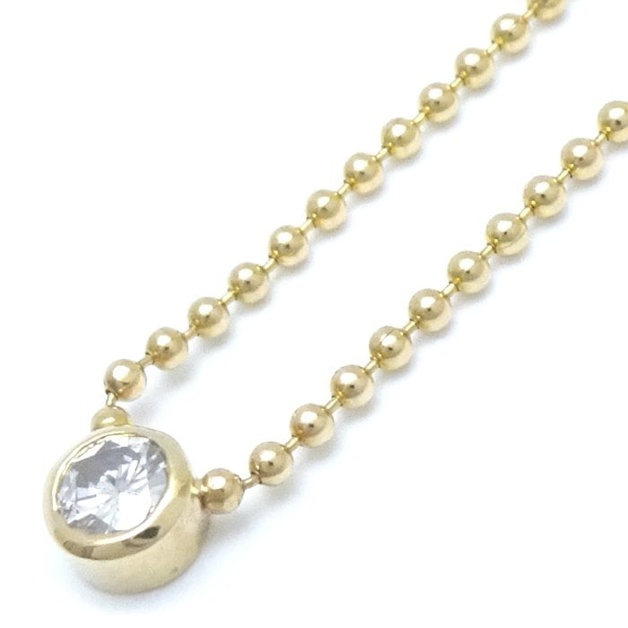 ダイヤモンド ネックレス 一粒ダイヤモンド0.13ct K18YG イエローゴールド/75980【中古】