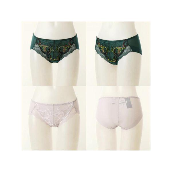 ビーナス正常 2枚入り ブラックラベル メタリック刺繍 女性 ヘム パンツ 2セット VPTB474H 2C C_P407955576