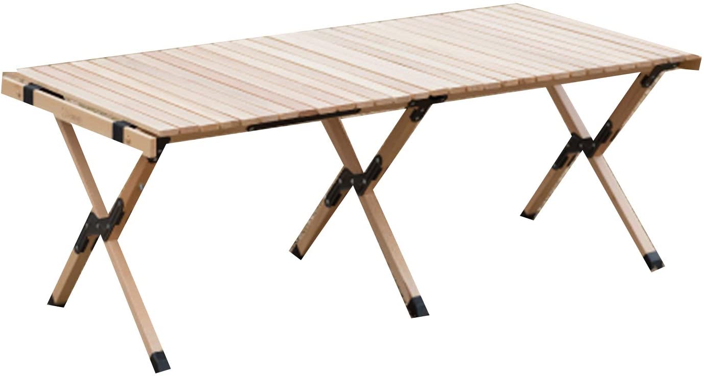 Woodi Roll Table 60cm 90cm 120cm キャンプ テーブル ウッドロールテーブル 木製 アウトドア テーブル 折りたたみ テーブル レジャーテーブル ピクニックテーブル