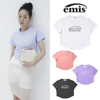 emis ロゴ入り クロップドTシャツ　韓国限定 emis ロゴ入り クロップドTシャツ 韓国限定 emis】韓国人気☆3