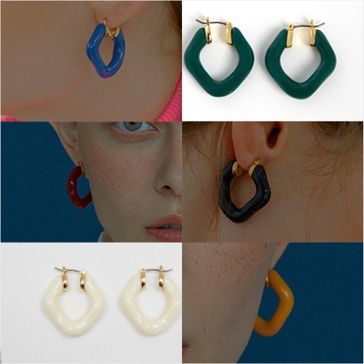 【Viollina】 Wave Link Earrings ピアス Winter 6colors