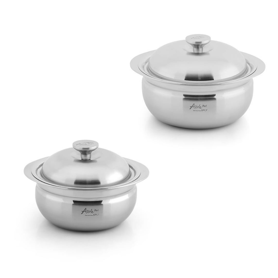アップルポット　5層ステンレス鍋　2個セット　14センチと18センチ