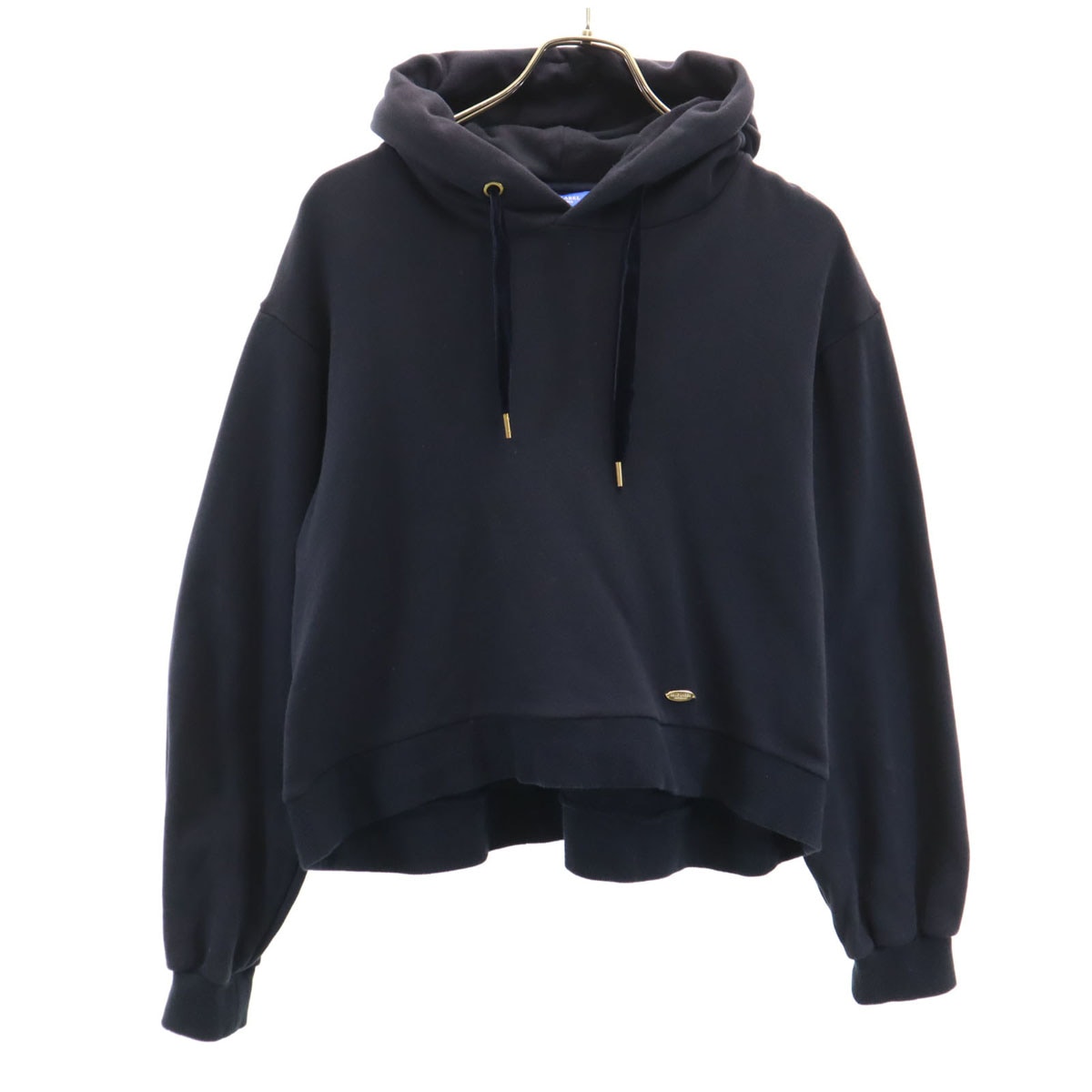 長袖 スウェットパーカー 38 ネイビー レディース 古着 6,067円
