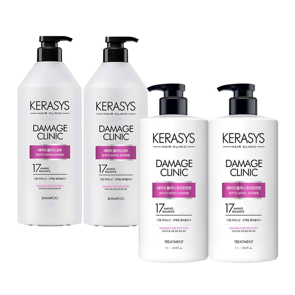 【韓国公式正品】[2+2] ダメージクリニック プロテインシャンプー 980mL×2本/ プロテイン ダメージケア トリートメント 1L×2本 大容量/ダメージ補修 トリートメント/ダメージケア 8,315円