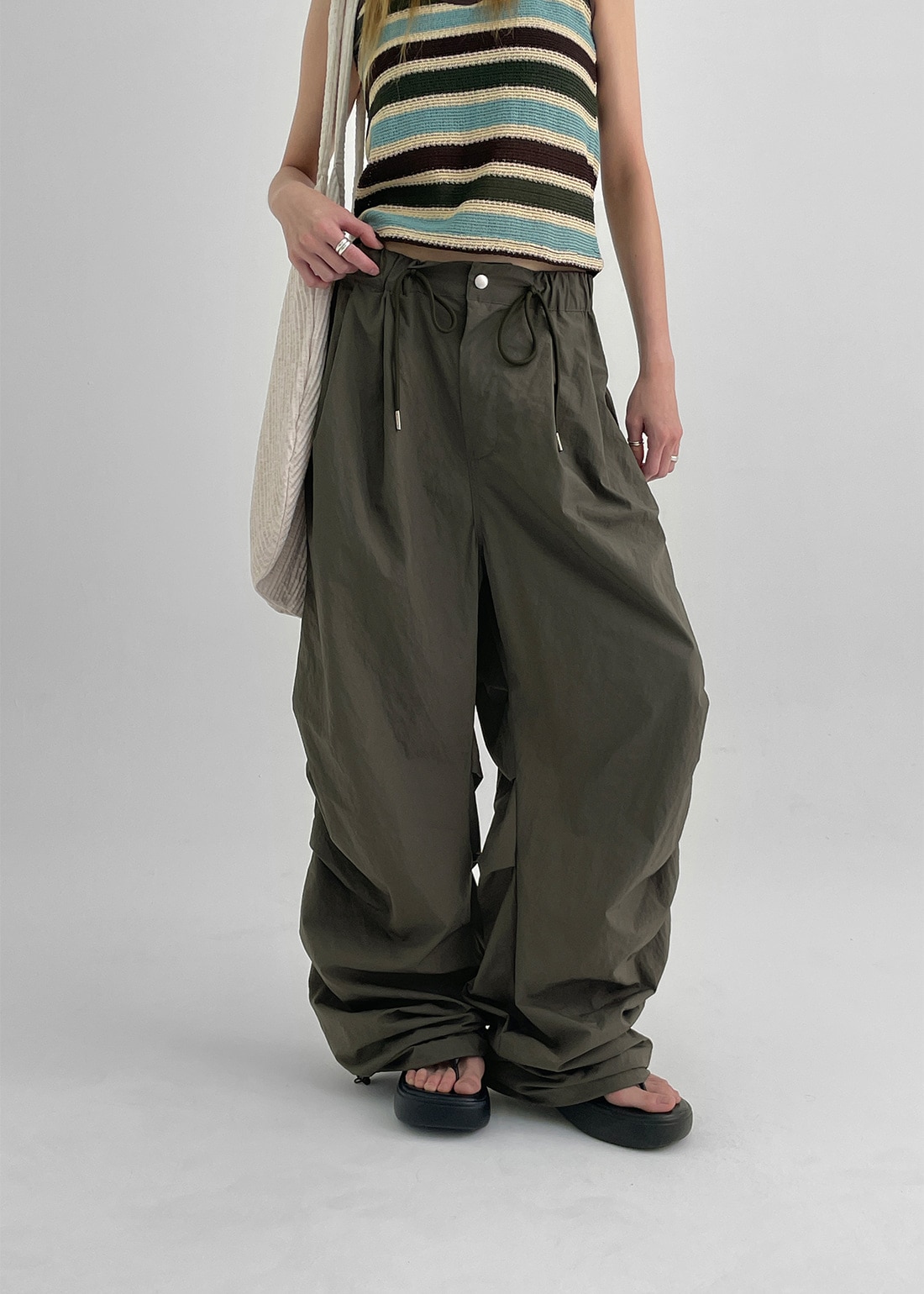 UNISEX ヒューズ バックバンディング ナイロンツーウェイバンディングパンツ