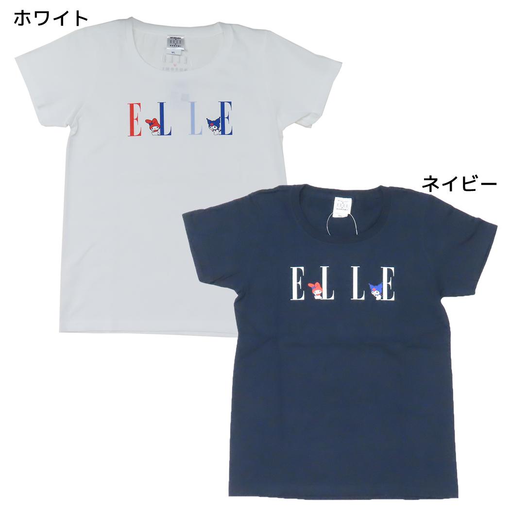 マイメロディ＆クロミxELLE Tシャツ レディースT-SHIRTS WLサイズ ELLE
