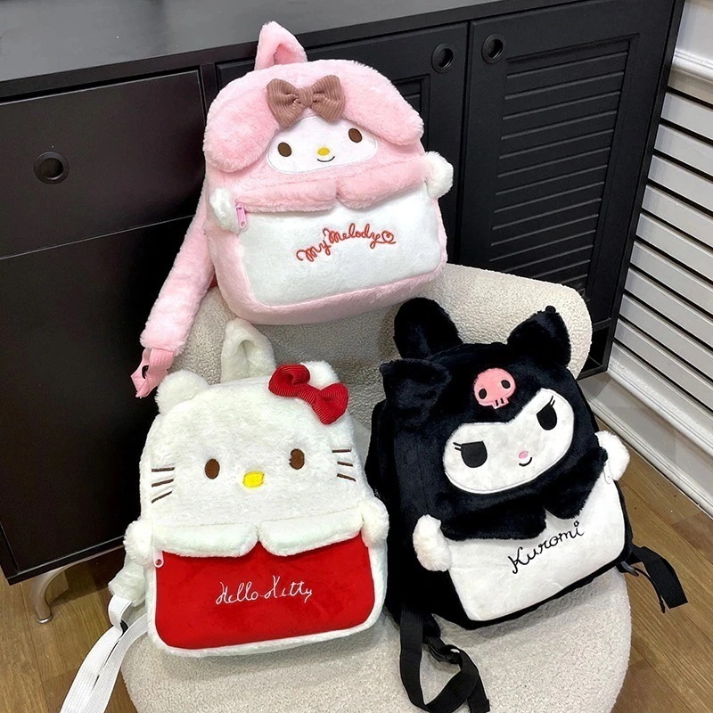 ハローキティかばん女性かわいい漫画サンリオ子供リュック学生ぬいぐるみ通勤小众バッグ