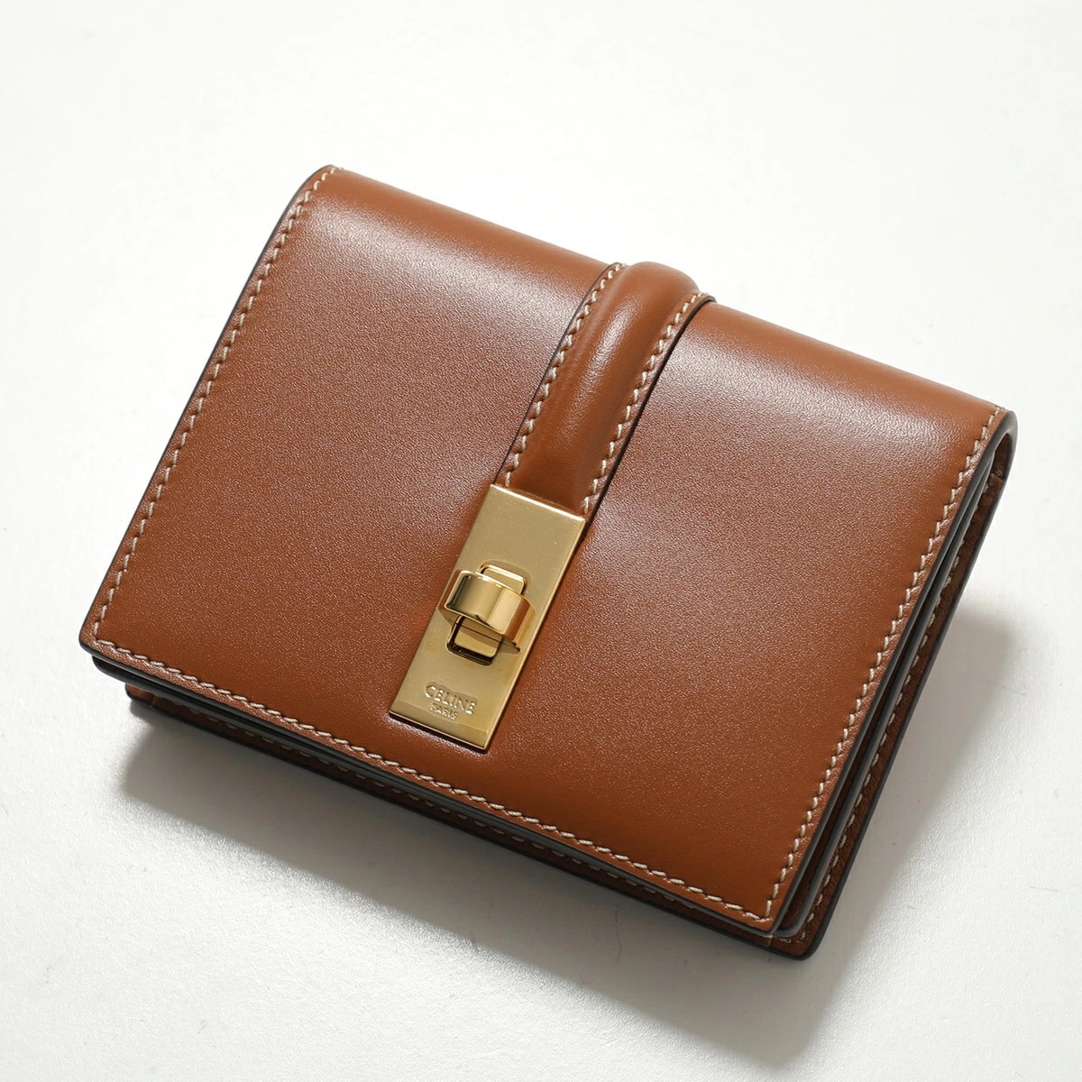 CELINE セリーヌ カードケース 16 セーズ 10M473GCG.04LU レディース レザー ミニ財布 カードホルダー 名刺入れ パスケース Tan