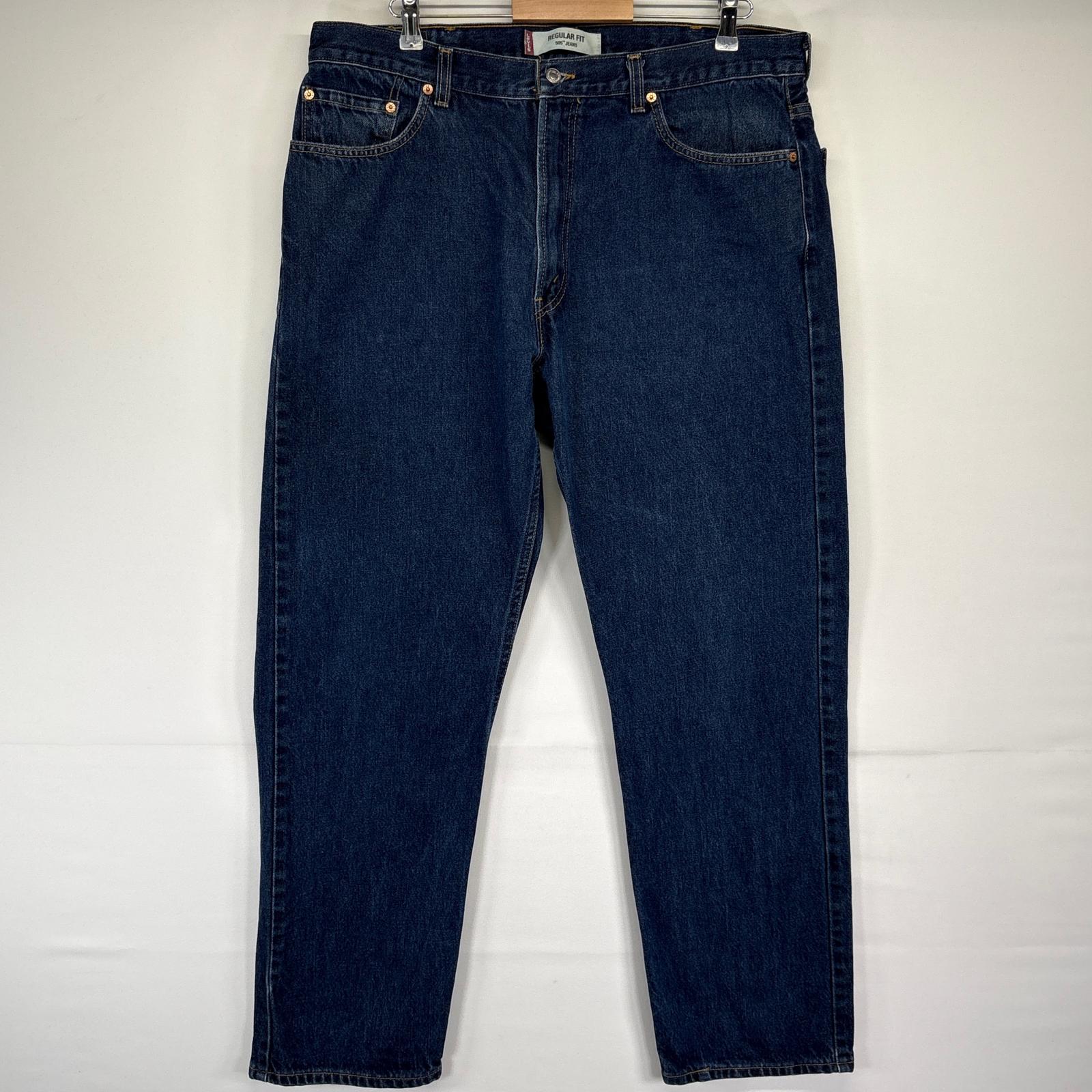 古着 USA製 デニムパンツ 505 ストレート ジーンズ ジーパン 長ズボン 大きいサイズ w40 L32 ブルー系 メンズ