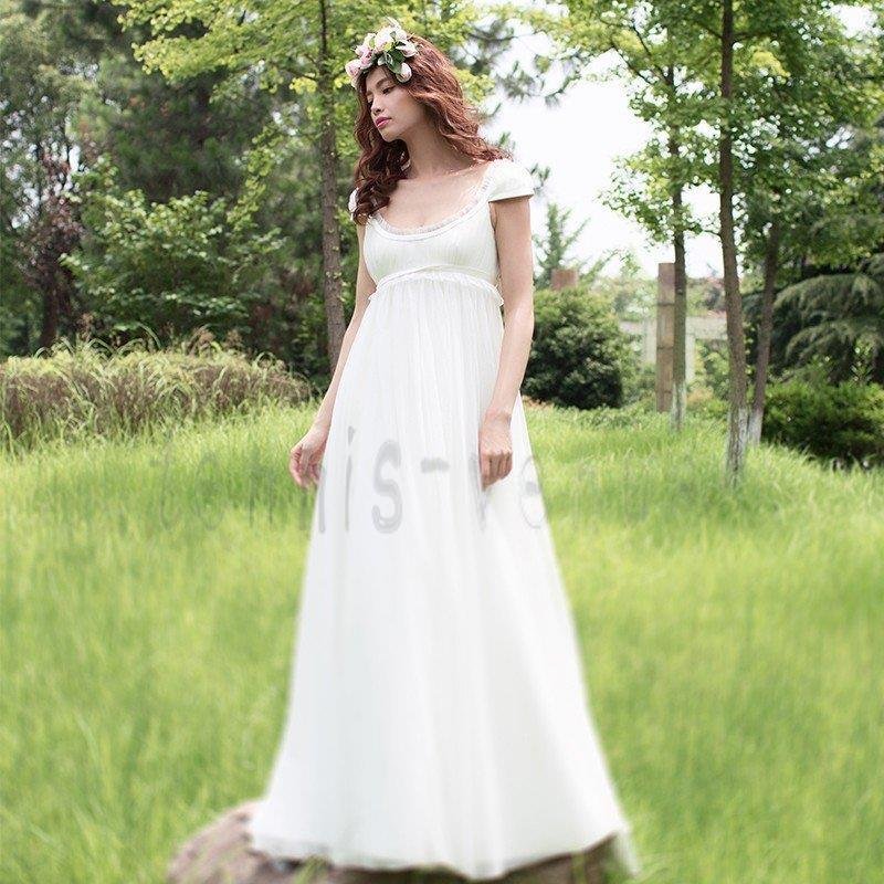 ウエディングドレス マタニティ エンパイア 安い 二次会 ウェディングドレス 結婚式 花嫁 ブライダ