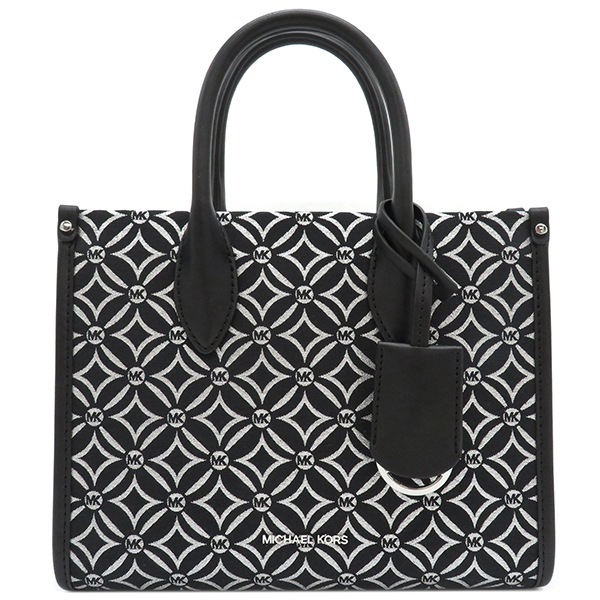 マイケルコース Michael Kors 2WAYバッグ ミレラ スモール メタリックロゴ レザー ジャガード ブラック×シルバー シルバー金具 ハンドバッグ 黒 銀 新品 未使用 35F4S7ZC5 16,542円