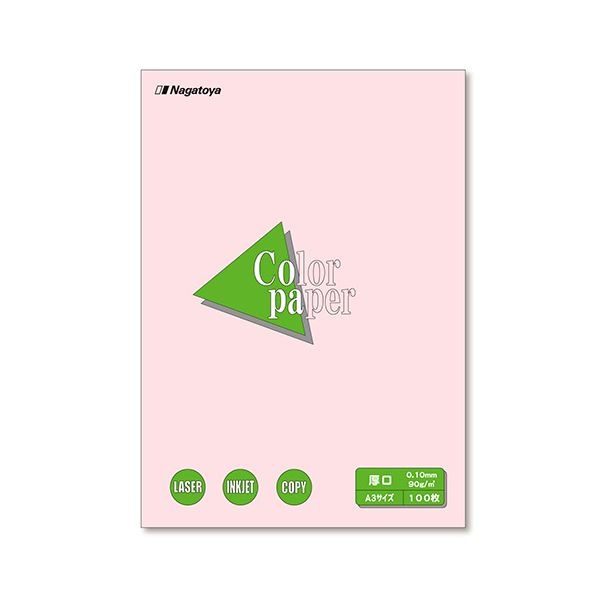 (まとめ) 長門屋商店 Color Paper A3 厚口 さくら ナ-1319 1冊（100枚） (×10セット)
