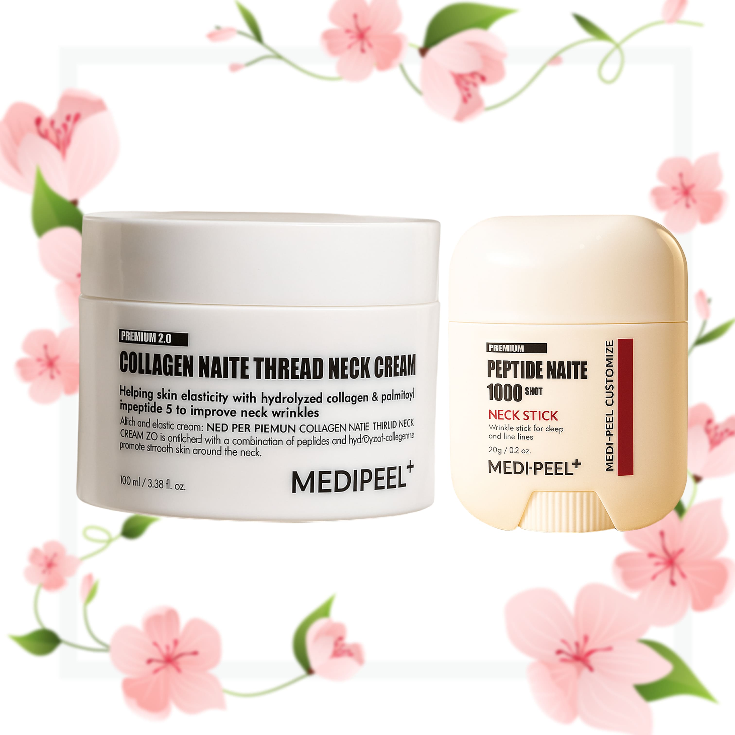 【正規品】 プレミアムネッククリーム 100ml 1個 + ネックスティック 20g 1個,首シワケアセット