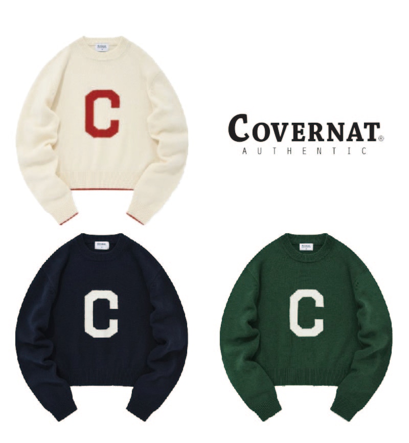 ウーマン クロップ Cロゴ クルーネック ニット CO2204KT75