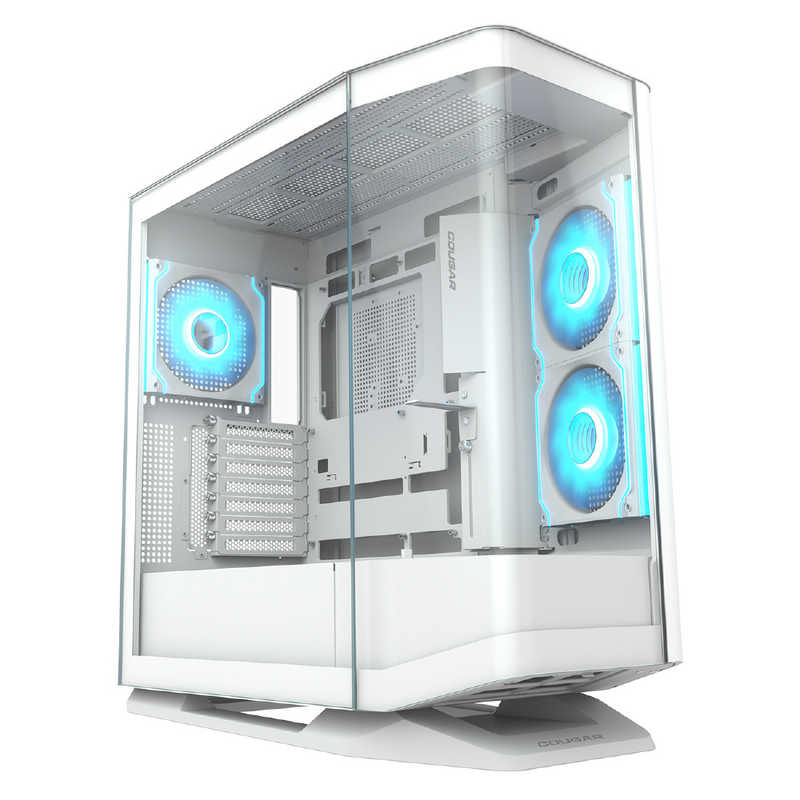 COUGAR　(FV270 RGB White)裏配線コネクタ マザーボード対応ARGBファン搭載 ミドルタワーケース(ホワイトカラー) FV270 RGB ホワイト　CGR58M6WRGB