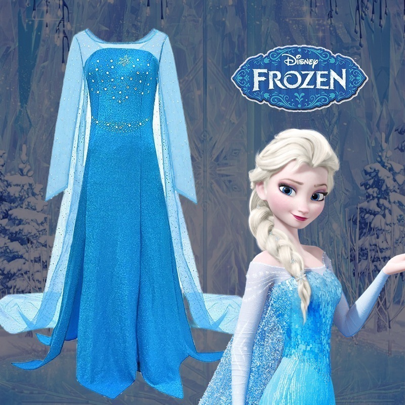 2024 新大人エルサプリンセスドレスアナと雪の女王コスムコスプレアニメキャラクターパフォーマンス衣装