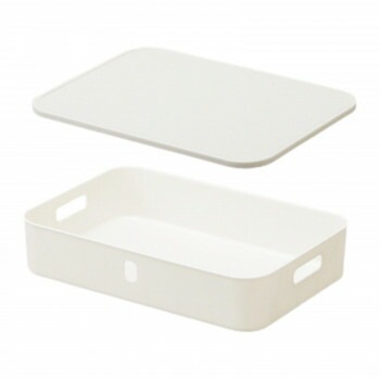 収納用品 natura（ナチュラ） インボックス ソフト WS フタ付き 4個組 ホワイト NIBS-WS4-FW4