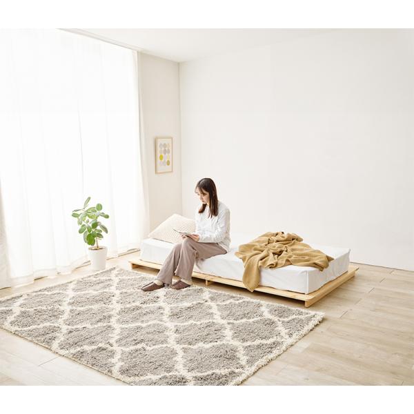 ステージベッド シングル ボンネルコイルマットレス付き スノコ 木製 頑丈 ローベット 低ホルムアルデヒド仕様 耐荷重150kg