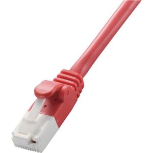 (まとめ) エレコム Cat6対応ツメ折れ防止LANケーブル レッド 3m LD-GPT/R3/RS 1本 (×10セット)