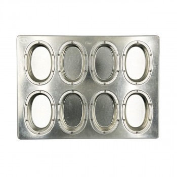 松永製作所　シルバーオーバル天板8P MS147