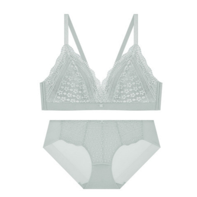 コンフォート バンド レース ブラレット パンツ セット - ライトミント M 100