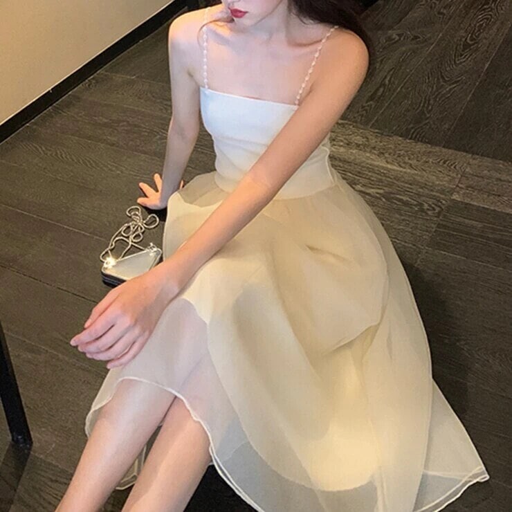 ワンピース　ロングワンピース　ロング　マキシ　マキシワンピース　 総レース　シフォン　フレア　フリル　ウエストマーク ハイウエスト　 おしゃれ　カワイイ 韓国 大人可愛い エレガント　キレイ　デーﾄ