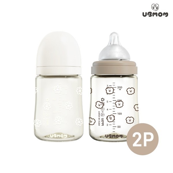 ボリボリ/ユビマム ユービマム NEW PPSU デザイン 赤ちゃん 哺乳瓶 200ml 2P(蛇口付き)