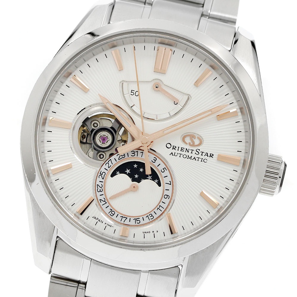 オリエント ORIENT F7M6-UAA0 オリエントスター ムーンフェイズ 自動巻き メンズ 箱・保証書付き_952016【中古】
